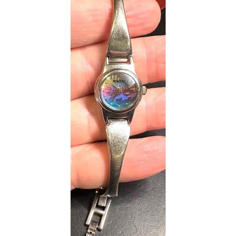 Women's 20mm silver Tone Rumours Watch,, Dolphins on Face